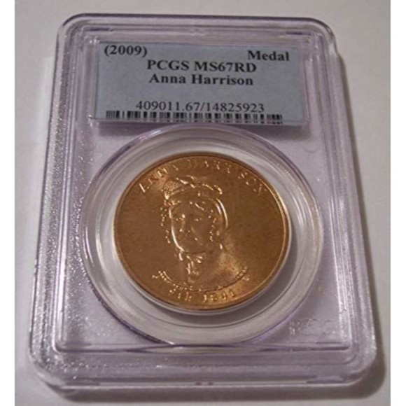 2009 Anna Harrison First Spouse Bronze Medal MS67 RED PCGS - Picture 1 of 2